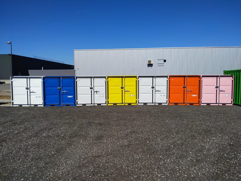 conteneur self stockage en couleur