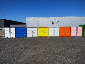 conteneur self stockage en couleur