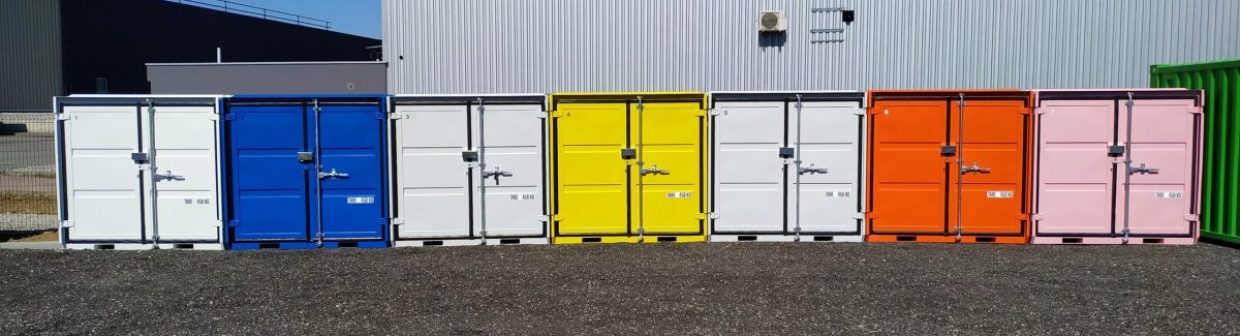 conteneur self stockage en couleur